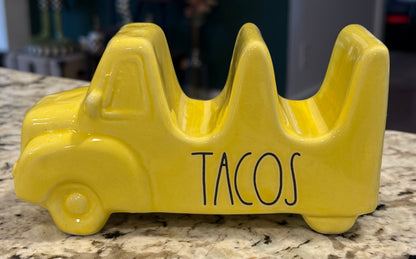 New Rae Dunn ceramic TACOS 2-slot truck holder