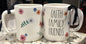 New Rae Dunn ceramic  coffee mug FAITH FAMILY FRIENDS flower mug