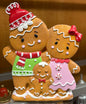 New resin Christmas gingerbread family decor
