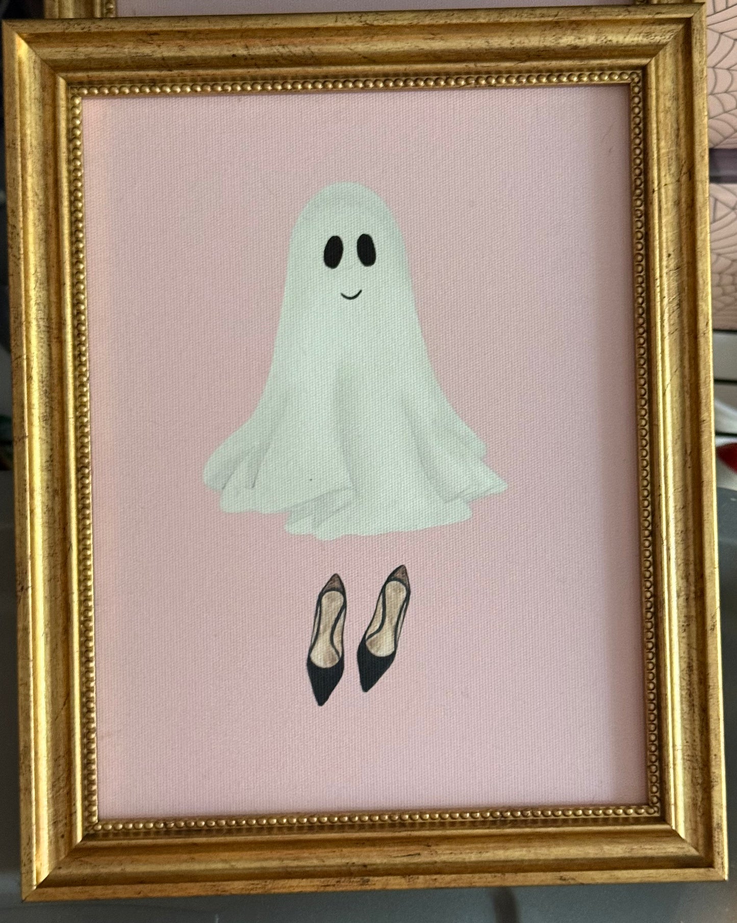 New pink Halloween ghost/shoes photo picture 8x10