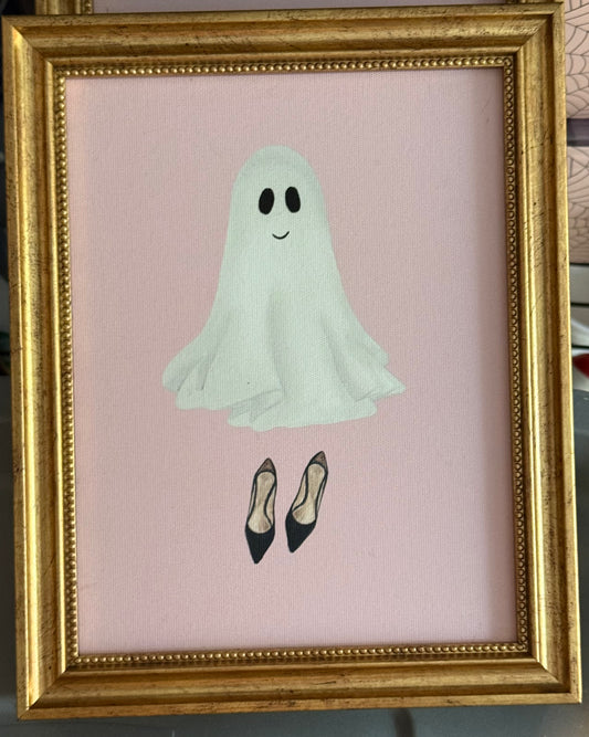 New pink Halloween ghost/shoes photo picture 8x10