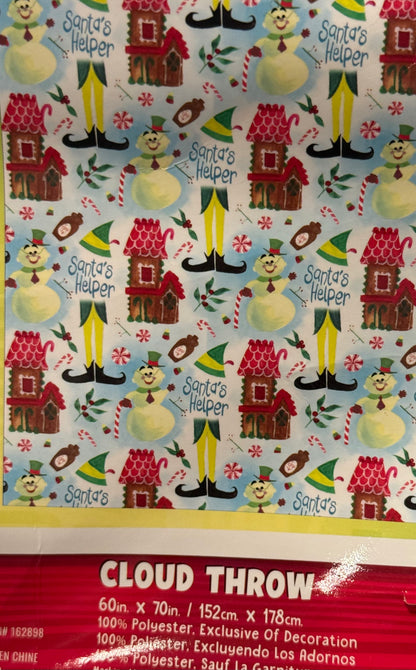 New Elf Movie green christmas movie throw blanket bedding 60x70  SANTA’S HELPER
