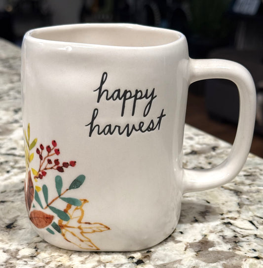 New Rae Dunn ceramic fall coffee mug HAPPY HARVEST