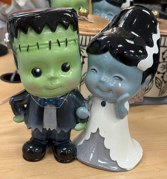 New resin Halloween child Frankenstein & Bride decor set