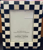 New ceramic Made in India black and white checkered photo frame 5x7