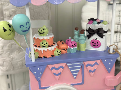 New pastel Halloween balloon cart decor