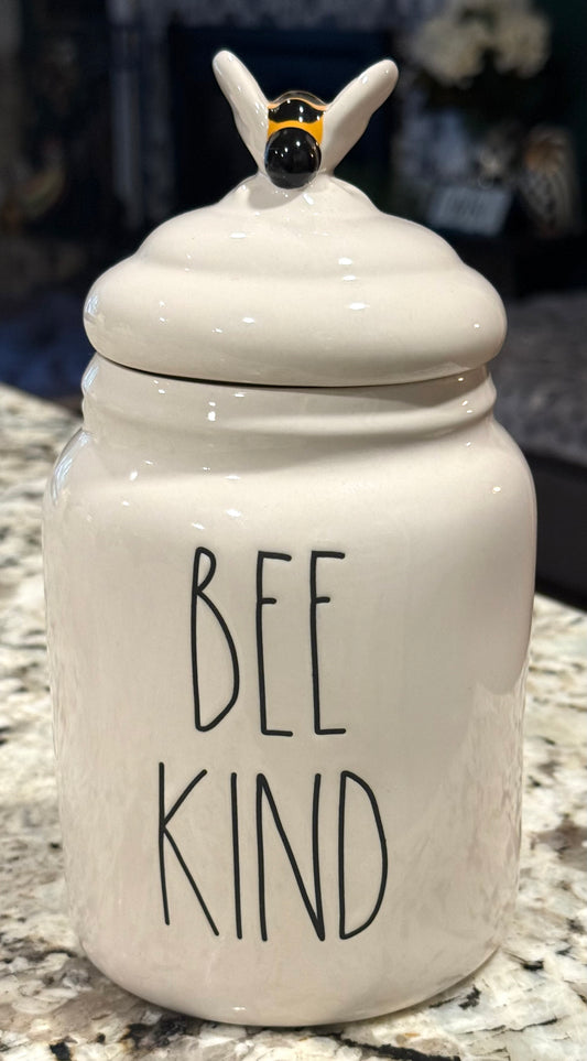 New Rae Dunn white ceramic BEE 🐝 KIND canister