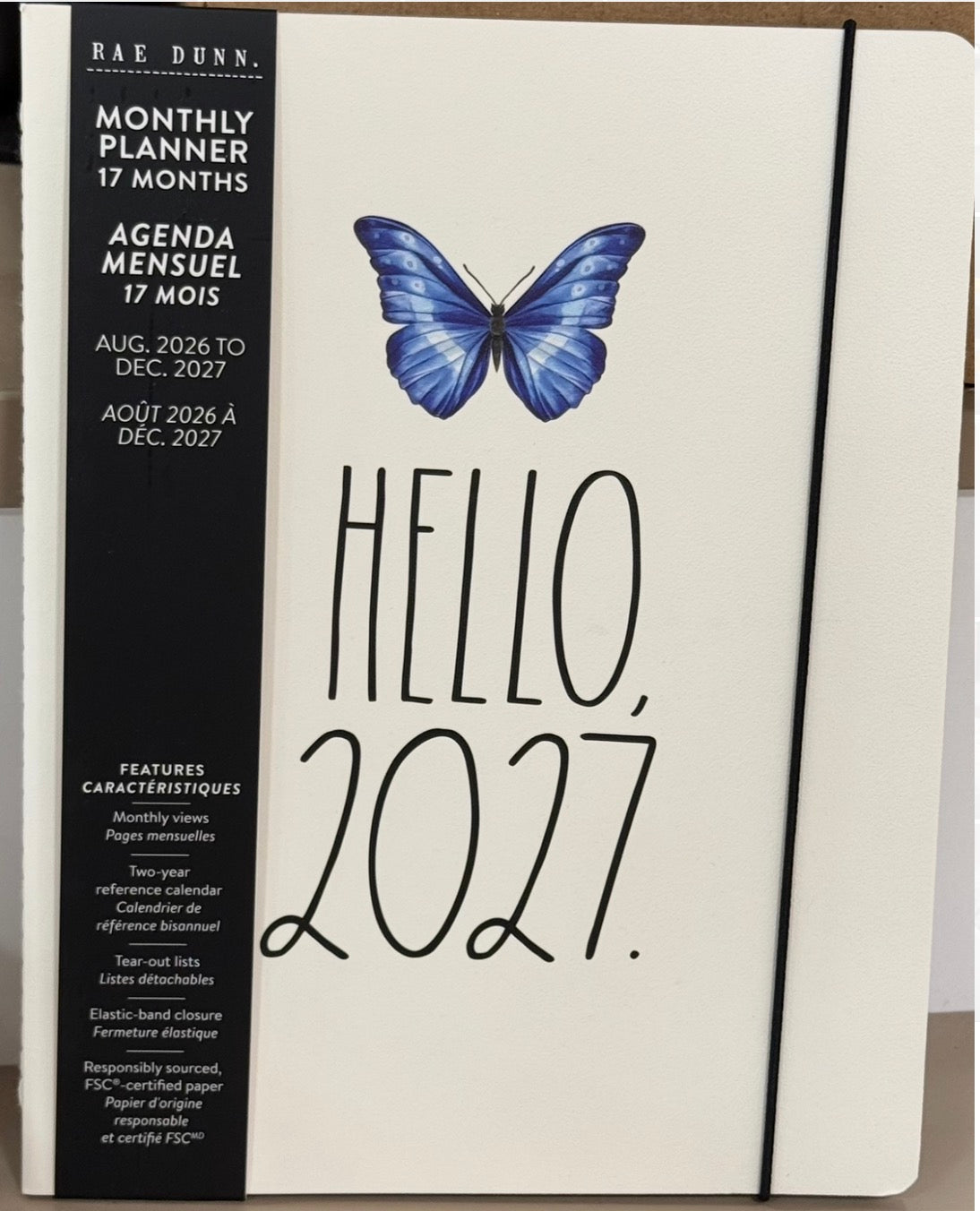New Rae Dunn softback 8x10 monthly planner 2026-2027 butterfly