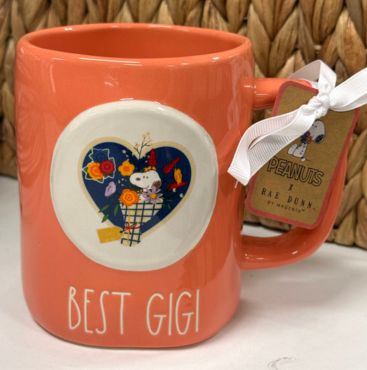New Rae Dunn x Peanuts Snoopy ceramic coffee mug BEST GIGI