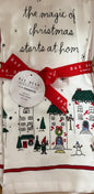 New Rae Dunn 3-piece Christmas home decor kitchen dish towel set THE MAGIC OF CHRISTMAS STARTS AT HOME