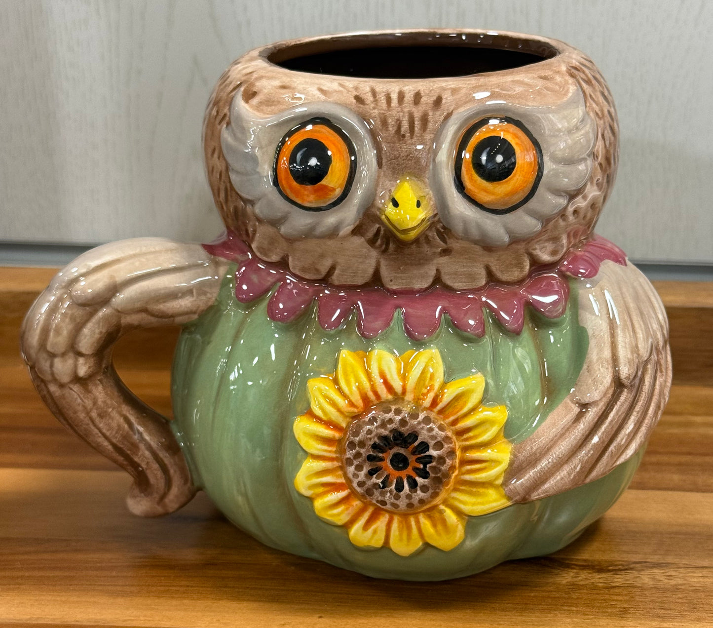 New release Joanna Parker ceramic fall owl coffee mug