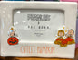 New Rae Dunn x Peanuts Snoopy ceramic 4x6 photo frame insert CUTEST PUMPKIN