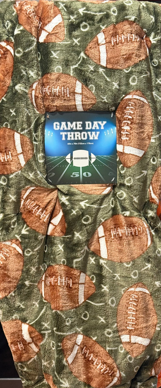 New oversized plush throw blanket bedding 60x70 Game Day football 🏈