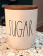 New Rae Dunn white ceramic cellar SUGAR 5.25”