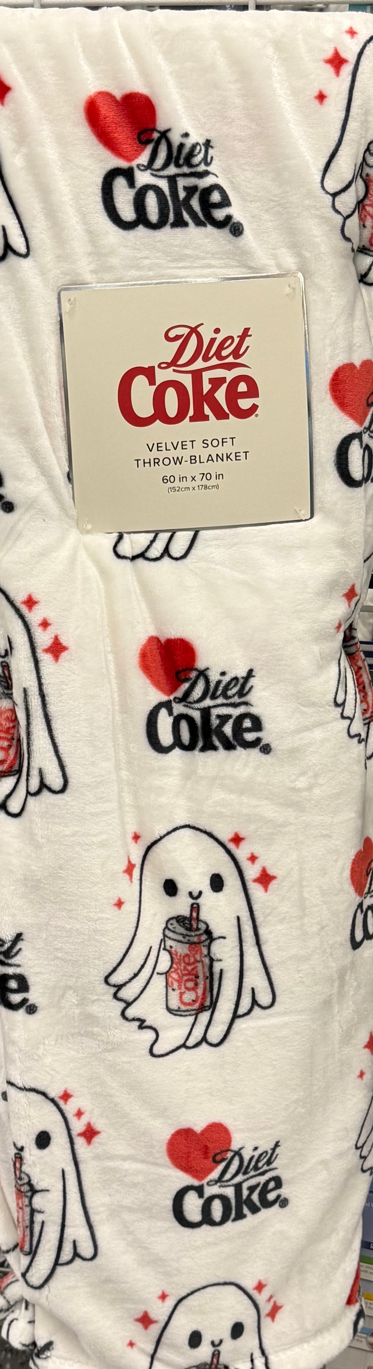 New Diet Coke ghost throw blanket bedding Halloween decor 60x70