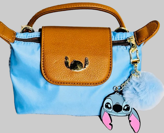 New Disney Longchamp Dupe Lilo and Stitch  mini bag with charm 6.5x4