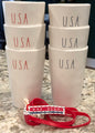 New Rae Dunn 6-pack melamine July 4th USA cup set