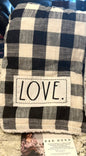 New Rae Dunn Buffalo plaid Sherpa lined throw blanket 50x60 LOVE.