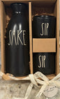 New in box Rae Dunn ceramic SAKE/SIP gift set
