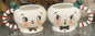 New release Christmas Joanna Parker ceramic snowman coffee mug set-striped handles