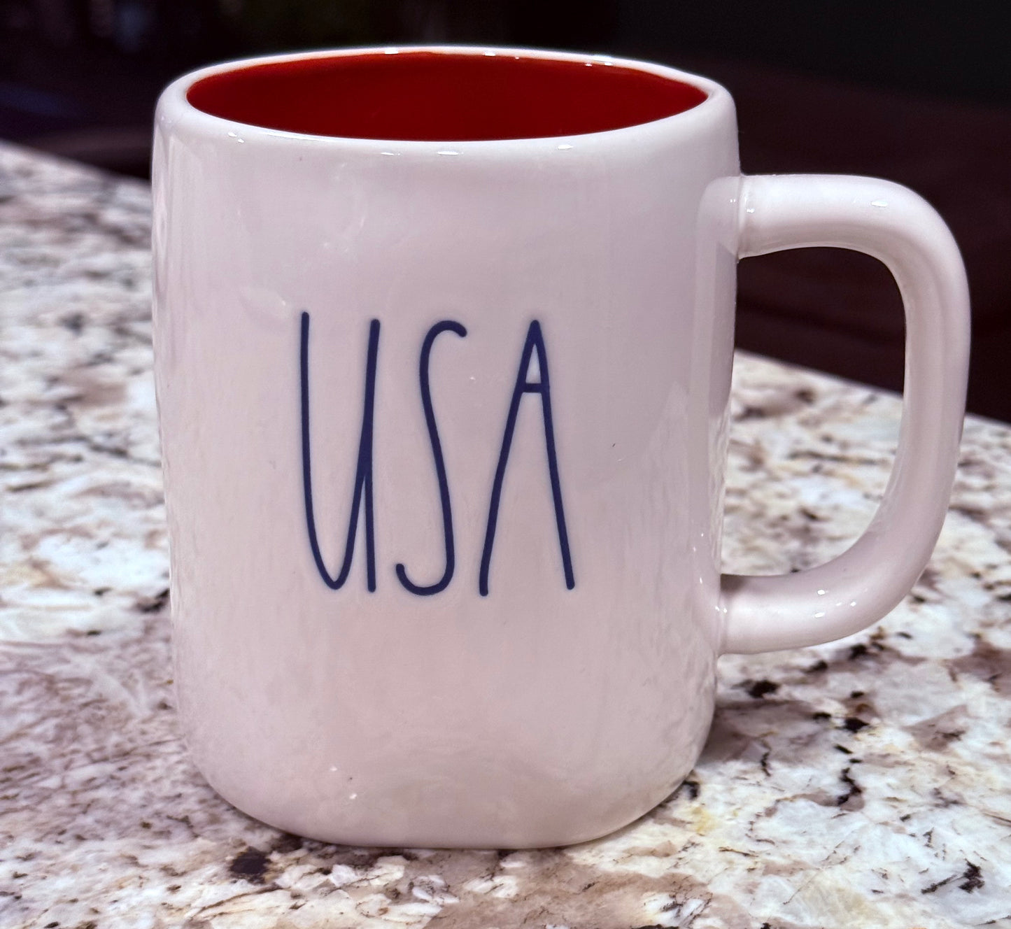 New Rae Dunn white ceramic coffee mug USA