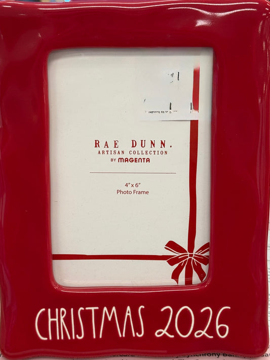 New Rae Dunn Christmas red ceramic 2026 5x7 photo frame decor - Artisan
