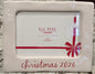 New Rae Dunn Christmas white ceramic 2026 5x7 photo frame decor - script