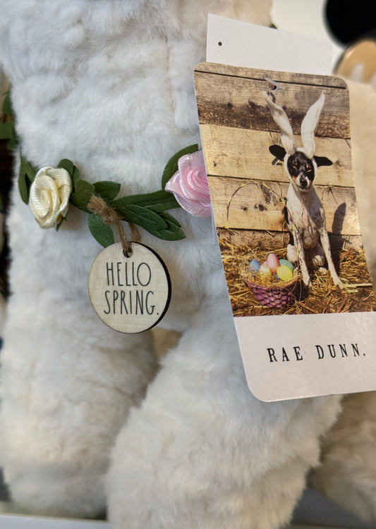 New Rae Dunn plush spring lamb Easter decor HELLO SPRING
