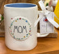 New Rae Dunn white ceramic coffee mug MOM