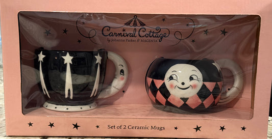 New Joanna Parker ceramic moon men mug set
