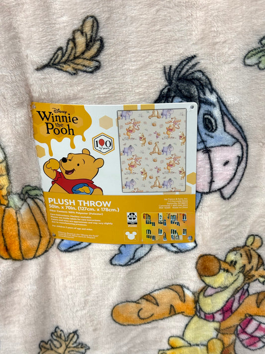 New Winnie The Pooh & Tigger fall pumpkin 50x70 pink throw blanket bedding