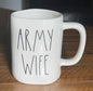 New Rae Dunn ceramic coffee mug ARMY WIFE
