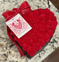 New resin faux roses black heart box decor