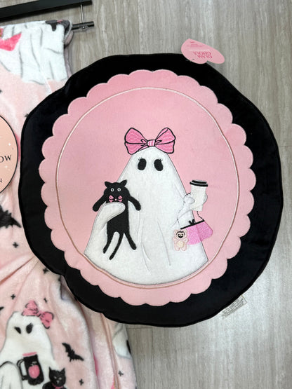 New pink Halloween ghost & cat pillow and blanket gift set decor 60x70