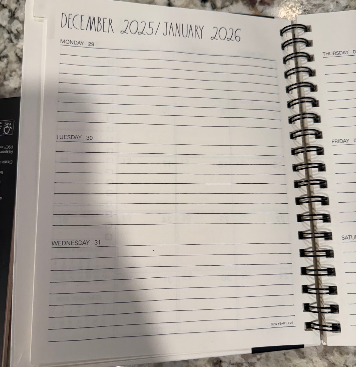 New Rae Dunn 2026 planner 8x10 hardback