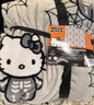 New Halloween Hello Kitty skeleton black and gray 90x90 queen/full size blanket bedding
