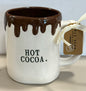 New Rae Dunn white chocolate drip ceramic coffee mug HOT COCOA