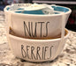 New Rae Dunn 2-piece ceramic bowl set NUTS/BERRIES