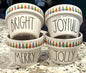 New Rae Dunn 4-piece Christmas watercolor ramekins dish set
