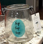 New Rae Dunn glass HIP HOP HOP decorative storage jar, lantern, candle holder