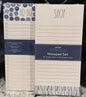 New Rae Dunn 2-pack stationary notepad set blue trim TO DO/SHOP