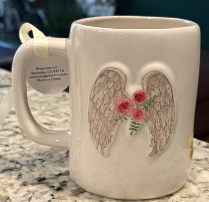 New Rae Dunn white ceramic coffee mug STRONG. FEARLESS. BEAUTIFUL