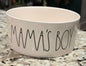 New Rae Dunn white ceramic 6” dig dish bowl MAMA’S BOY