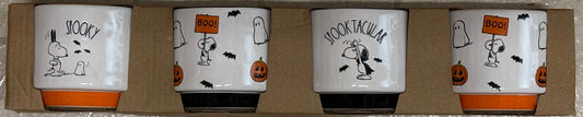 New Rae Dunn x Peanuts Snoopy ceramic Halloween 4-piece ramekin set