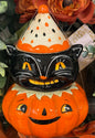 New release ceramic Joanna Parker Halloween party cat cookie jar canister
