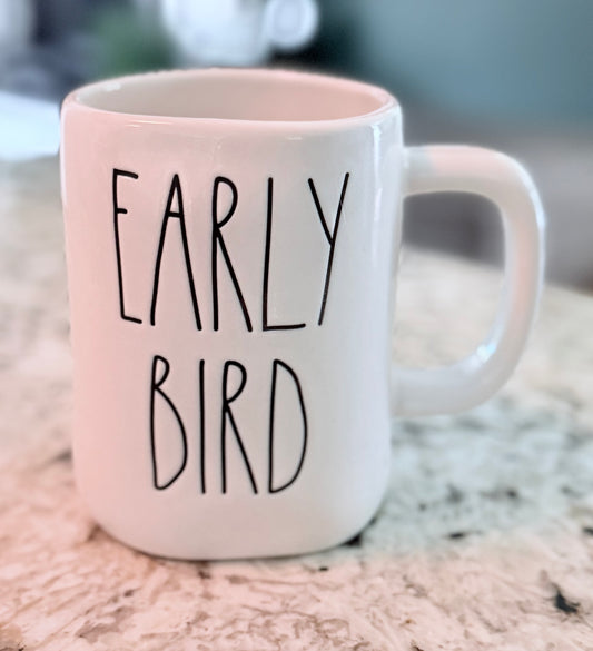 New Rae Dunn white ceramic  EARLY BIRD