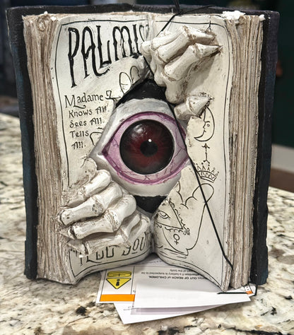 New 9x5 Halloween decor led light up seeing eye book