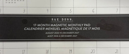New Rae Dunn magnetic monthly tear off calendar 17-month 2026-2027 striped