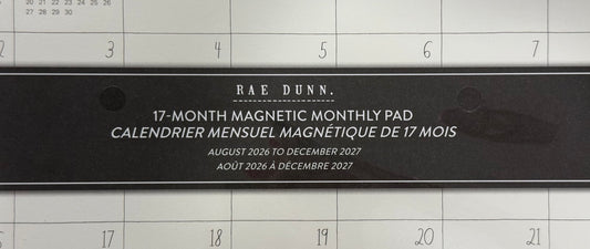 New Rae Dunn magnetic monthly tear off calendar 17-month 2026-2027 striped