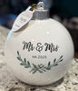 New ceramic Christmas ornament Mr. & Mrs. EST. 2025